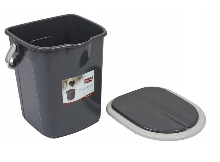 TOALETA PRZENOŚNA TURYSTYCZNA WC 22L WIADRO KIBEL Z DESKĄ i UCHWYTEM BRANQ