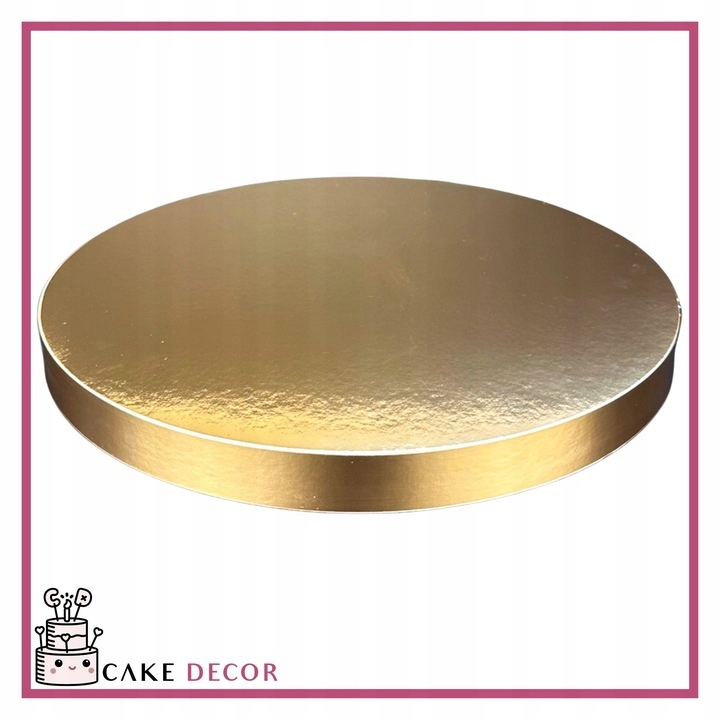 Podkład pod tort STYRODUR ZŁOTY 40 cm TWARDY ZŁOTY BOK Gruby CakeDecor