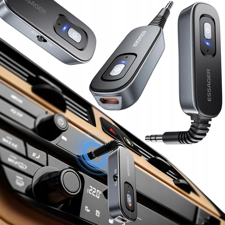 Transmiter odbiornik nadajnik BLUETOOTH 2w1 AUX Minijack 3,5 mm TX RX