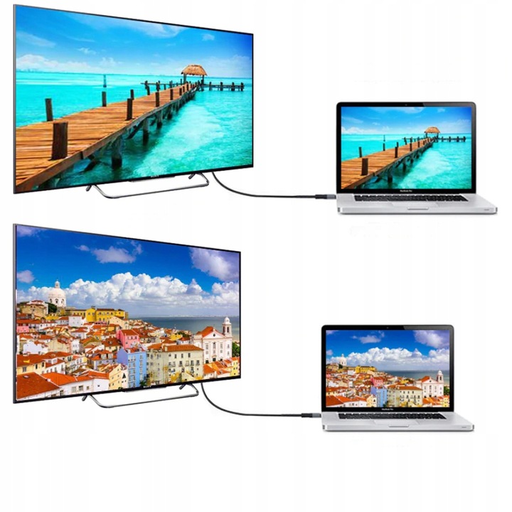 KABEL PRZEWÓD ADAPTER PRZEJŚCIÓWKA USB-C 3.1 TYP C DO HDMI 4K MHL 200cm TV