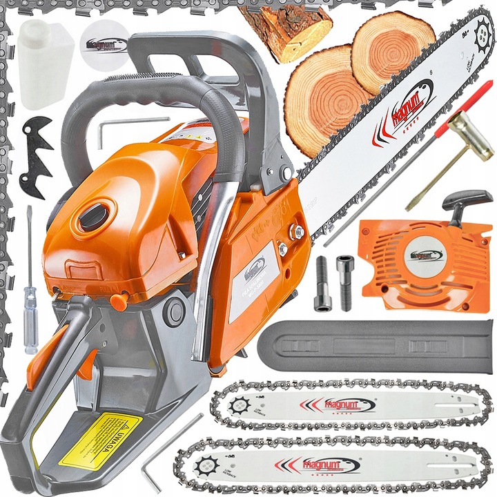 PIŁA SPALINOWA PILARKA ŁAŃCUCHOWA do DRZEWA 5.2KM 2x PROWADNICA ŁAŃCUCH
