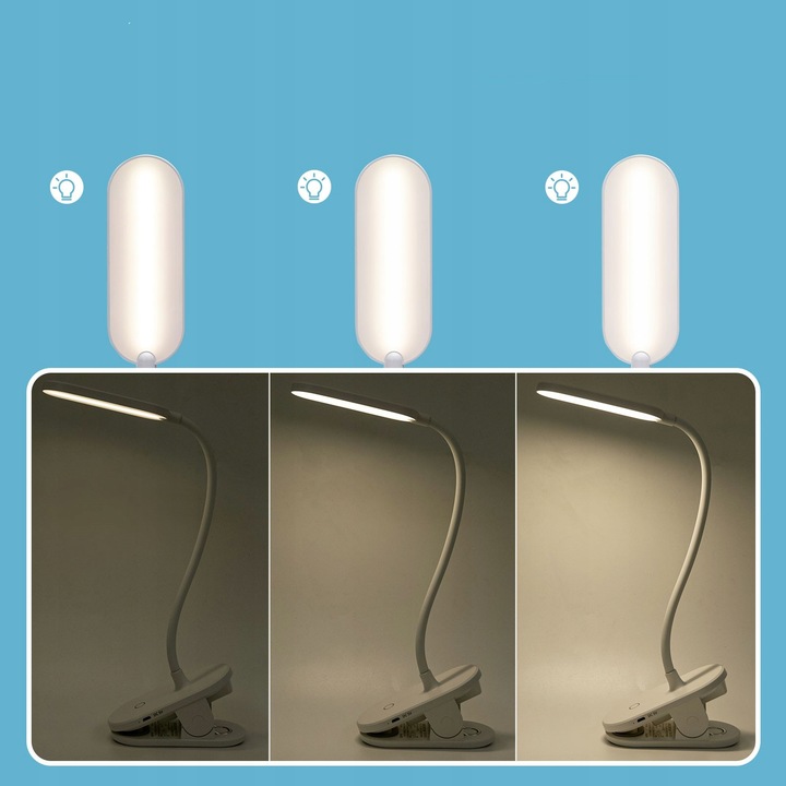 Bezprzewodowa lampka LED nocna na klips Aigostar