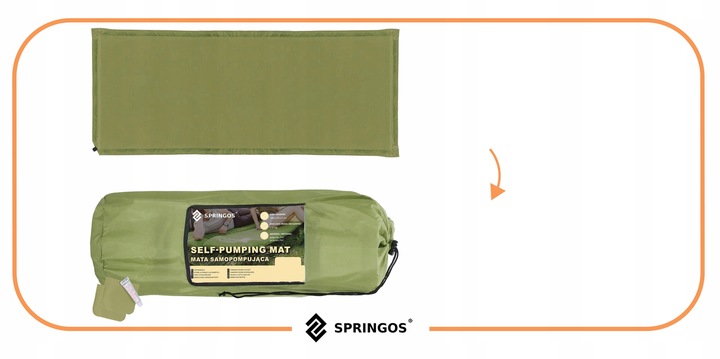 MATA SAMOPOMPUJĄCA KARIMATA 180x50cm MIĘKKA ZIELONA GRUBA POKROWIEC MATERAC