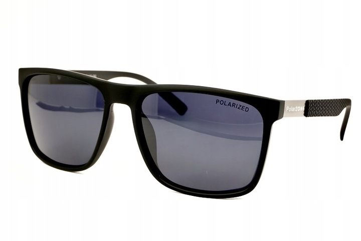 OKULARY NERDY PRZECIWSŁONECZNE POLARYZACYJNE UV KLASYCZNE CZARNE Z ETUI