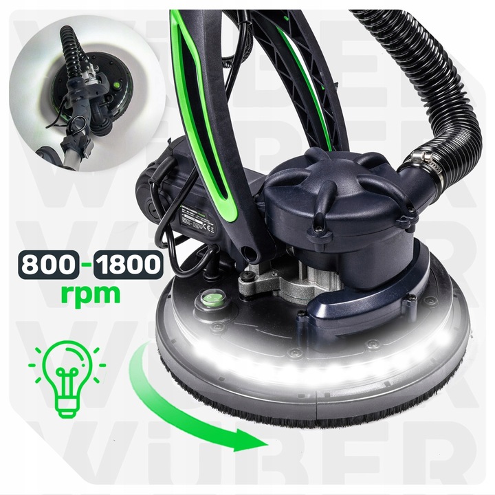 SZLIFIERKA DO GŁADZI GIPSU ŚCIAN SUFITU TYNKU ŻYRAFA WYSIĘGNIK 900W