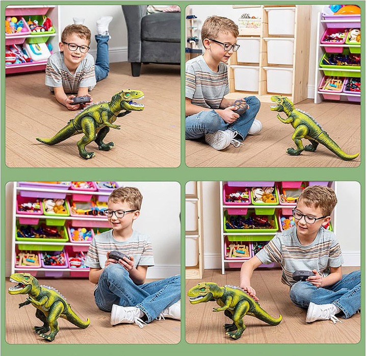 INTERAKTYWNY DINOZAUR ZDALNIE STEROWANY ROBOT LED