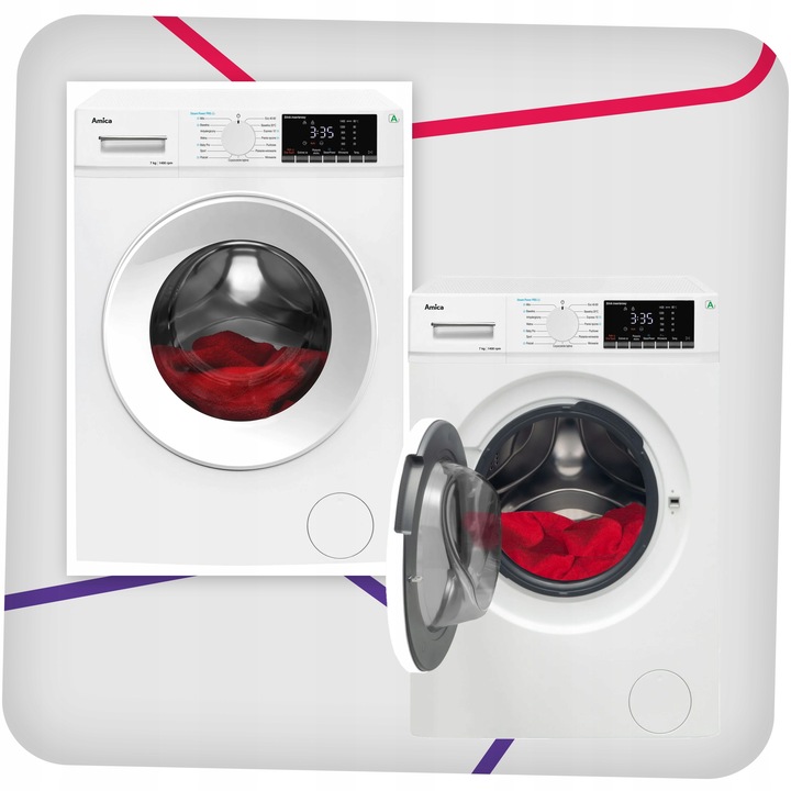 Pralka Amica WA5S714ALiSH 7kg 1400obr 15programów Slim inwerter