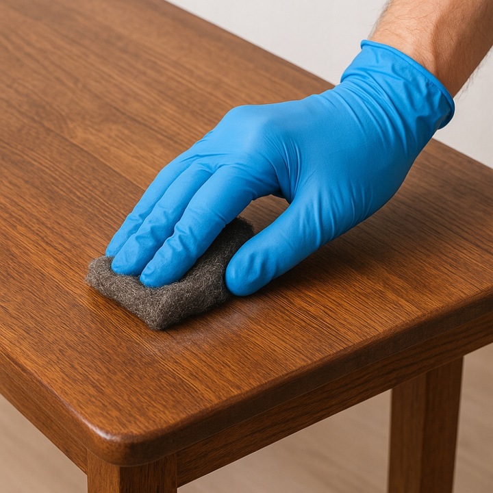 Zestaw do Polerowania Drewna Podłóg Mebli Wosk BeeWax + Wełna Stalowa