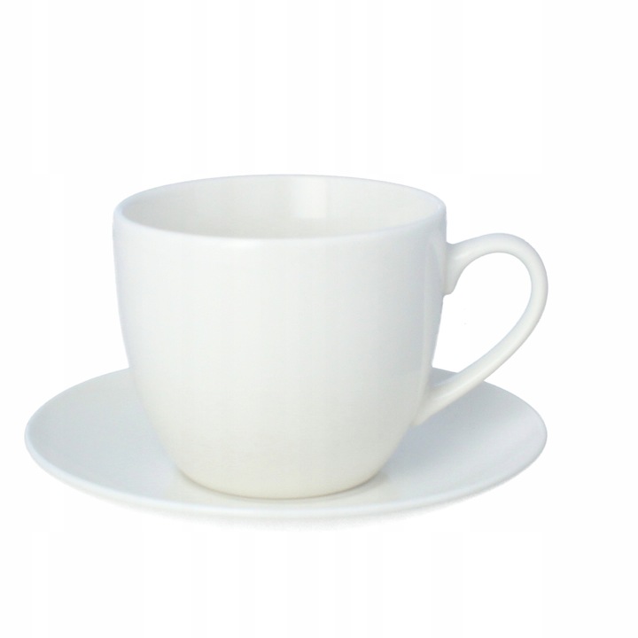 6 x FILIŻANKA ZE SPODKIEM ZESTAW FILIŻANKI DO KAWY 250 ml PORCELANA LIVELLO