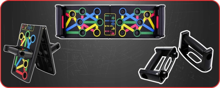 DESKA DO ROBIENIA POMPEK ĆWICZEŃ PUSH POMPKI TRENING + UCHWYTY 14w1