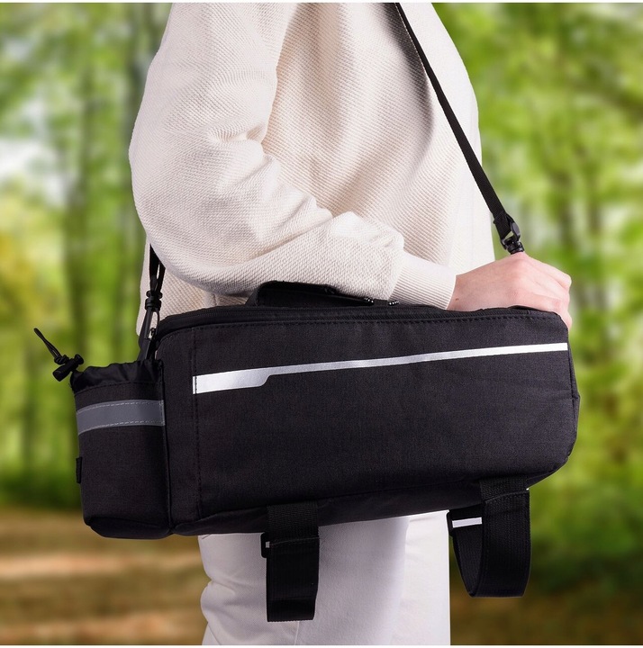 TORBA NA BAGAŻNIK NA ROWER TERMICZNA SAKWA ROWEROWA ODBLASKOWA