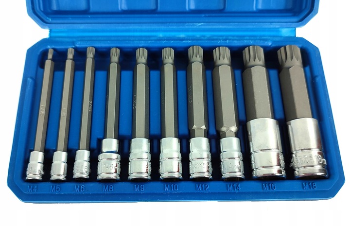 ZESTAW NASADEK SPLINE M4-M18 DŁUGIE