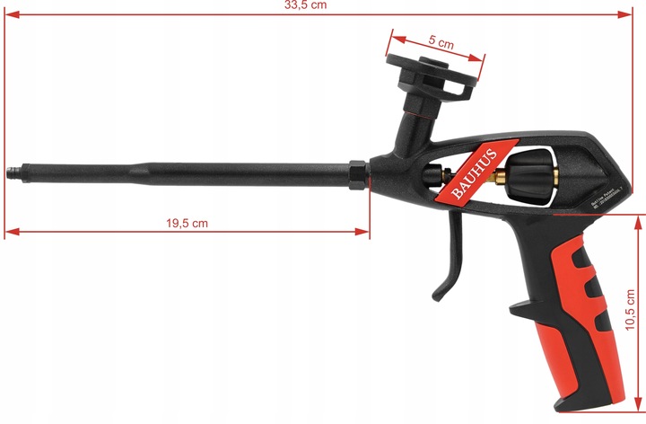 PISTOLET do piany montażowej kleju pianokleju metalowy TEFLONOWY