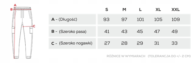 Czarne spodnie męskie BASIC PANTS CARGO 150 T BLACK rozmiar M