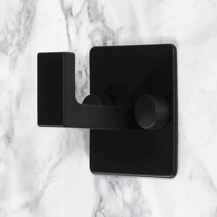 4x HACZYK WIESZAK NA RĘCZNIKI ŁAZIENKOWY ŚCIENNY CZARNY PROSTY LOFT SOLIDNY