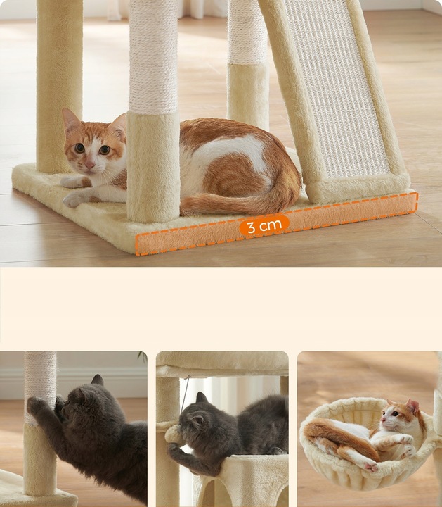 Drapak dla Kota Legowisko Domek Słupek z Zabawkami