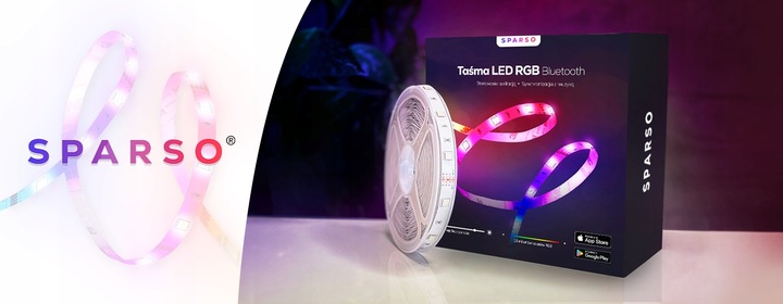 TAŚMA LED RGB 5M LEDY 230V 12V z PILOTEM Bardzo mocna ZESTAW +