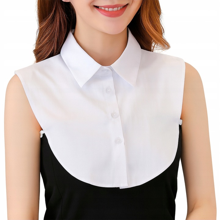 KOŁNIERZ Z ZAPIĘCIEM BIAŁA FAŁSZYWA DAMSKA KOSZULA BIAŁY KOŁNIERZYK