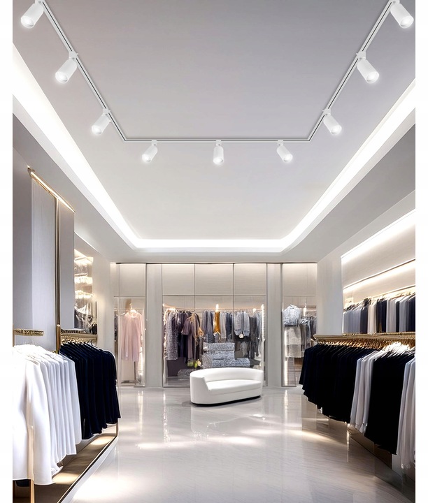 Zestaw Szynoprzewód Szyna 3m + 5x Lampa GU10 LED