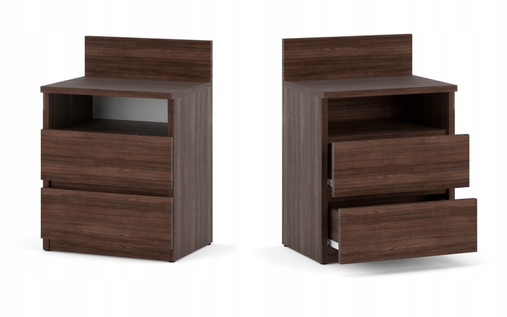 Szafka Nocna Stolik Nocny Wenge 40CM 2S Skrzynia Nakastlik Do Sypialni