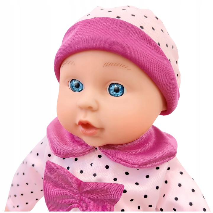 Lalka bobas jak żywa interaktywna miękka duża mówi ubranka pudełko prezent