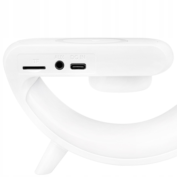 LAMPKA BIURKOWA LED RGB GŁOŚNIK RADIO gamingowa ŁADOWARKA INDUKCYJNA