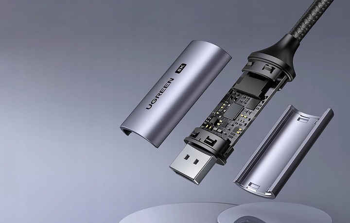 KABEL USB-C DISPLAYPORT UGREEN 8K 60Hz HDR HDCP2.3 eARC MOCNY PRZEWÓD 1M