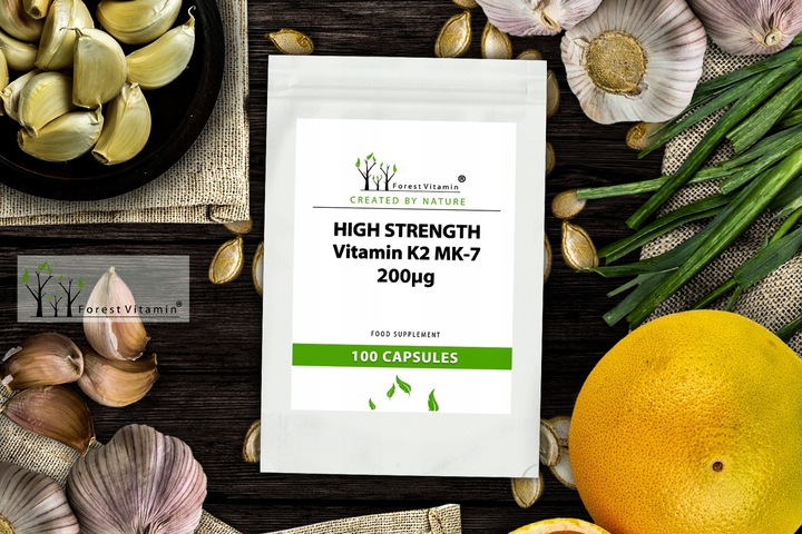 WITAMINA K2 MK-7 200mcg NATTO MOCNA 100 kapsułek