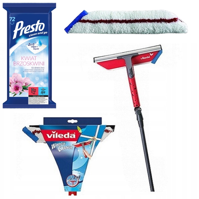 MYJKA DO OKIEN ŚCIĄGACZKA Z DRĄŻKIEM TELESKOPOWYM VILEDA WYMIENNA