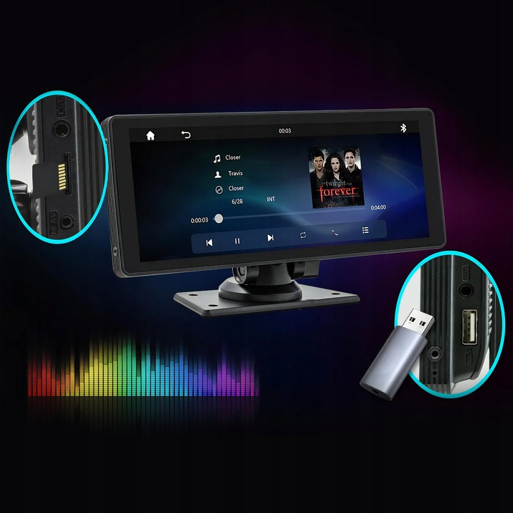 Radio Samochodowe ANDROID Auto AirPlay Mirror Link Ekran 9,3"