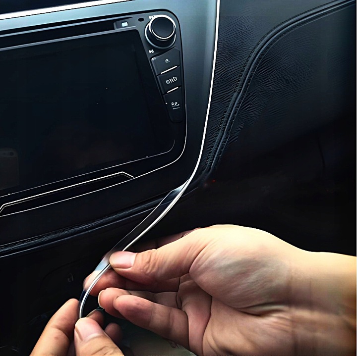 Zestaw Oświetlenia Do Wnętrza Auta Światłowód Ambiente RGB 7M Aplikacja