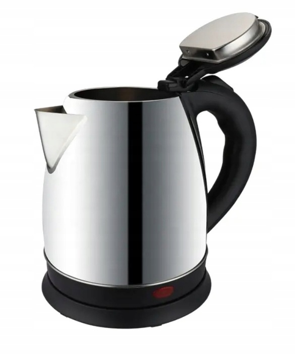 CZAJNIK ELEKTRYCZNY BEZPRZEWODOWY 1500W 2L DUŻY SREBRNY STAL