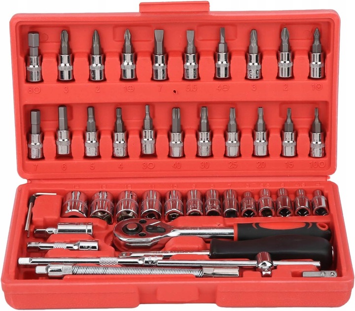 ZESTAW KLUCZY NASADOWYCH KLUCZE NASADOWE 46 TORX Bity Wkrętaki Imbusy