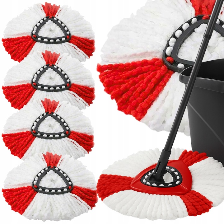 6x KOŃCÓWKI DO MOPA OBROTOWEGO zamiennik VILEDA TURBO mega chłonne ZAPAS