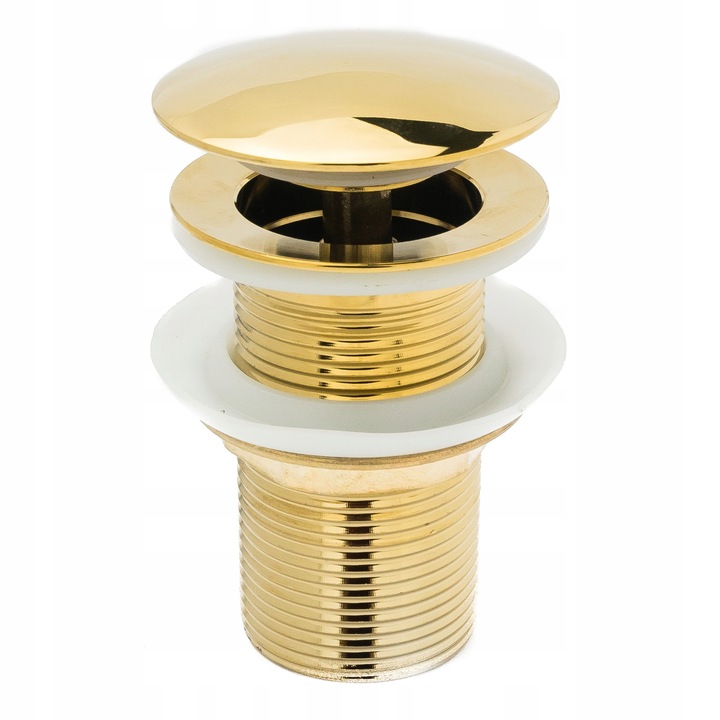 KOREK UMYWALKOWY KLIK-KLAK ZŁOTY BEZ PRZELEWU DUŻY