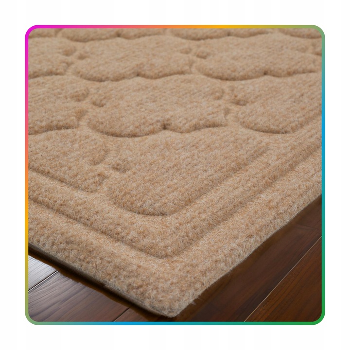 Wycieraczka Pod Drzwi Tekstylna 60x90 Beżowa 3D Duża Wejściowa