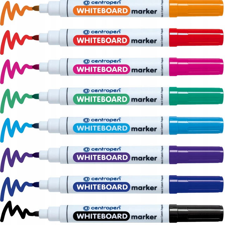 MARKERY PISAKI SUCHOŚCIERALNE DO TABLIC ZMAZYWALNE 8 KOLORÓW CENTROPEN