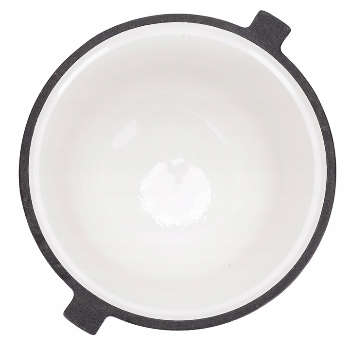 KOCIOŁEK MYŚLIWSKI ŻELIWNY EMALIOWANY GARNEK STOJĄCY NA OGNISKO 10L