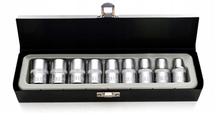 KLUCZE NADADOWE NASADKI TORX E4-E24 9SZT TORXY