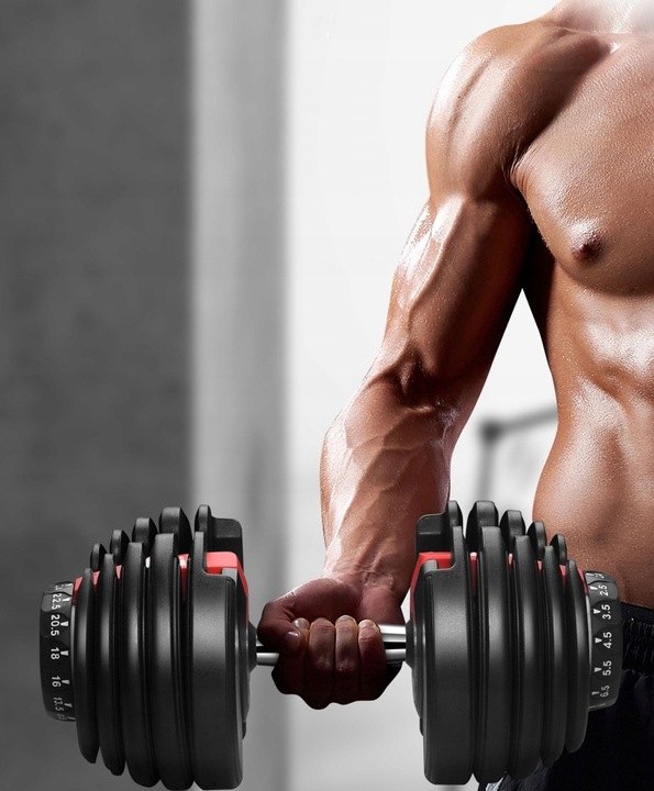 HANTLE REGULOWANE ŻELIWNE HANTEL 2,5-24KG + STOJAK szybka płynna