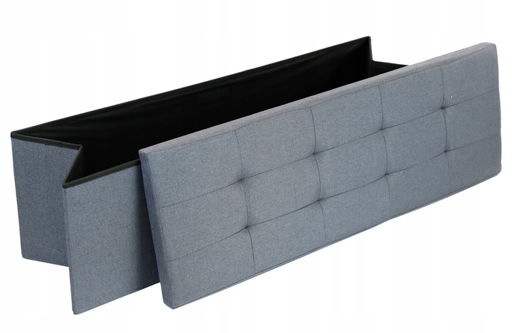 PUFA Z POJEMNIKIEM SKRZYNIA TAPICEROWANA SIEDZISKO OTWIERANA SCHOWEK