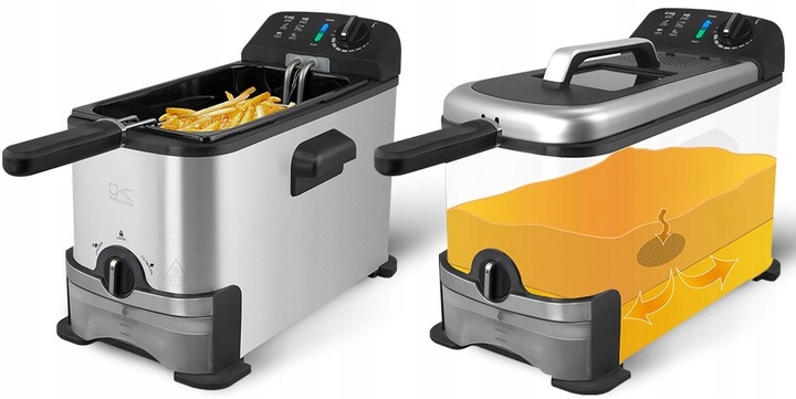 FRYTKOWNICA TRADYCYJNA OLEJOWA 3L FILTR OLEJU FRYTOWNICA TERMOSTAT