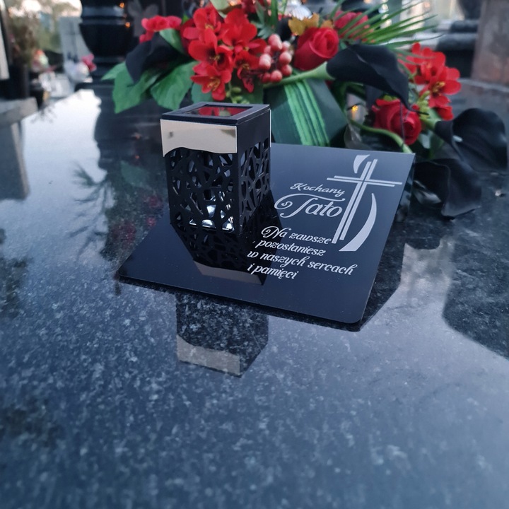 ZNICZ SOLARNY Wieczna Latarenka LED STATUETKA GRÓB lampka dla TATY