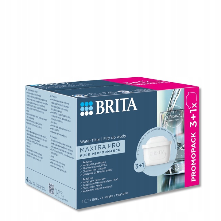 Wkład filtrujący Brita Maxtra Pro Pure Performance 3+1 (4 szt.)