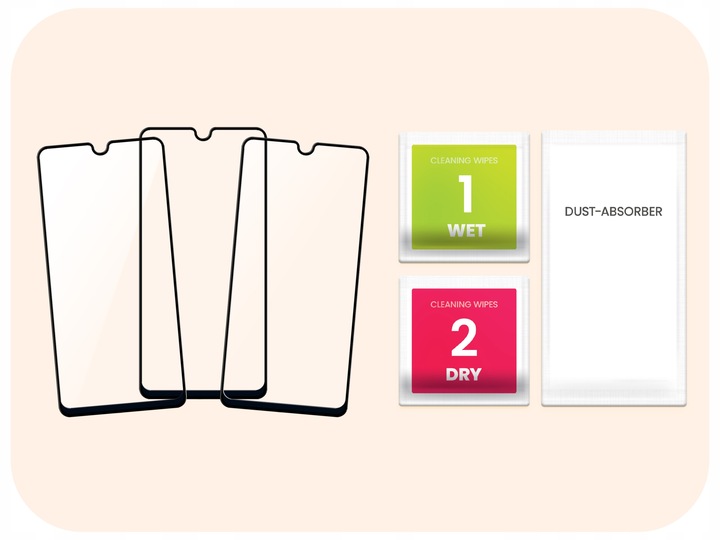 3-pak SZKŁO HARTOWANE DO Samsung Galaxy S23 / S22 PEŁNE 9H ochronne 5D