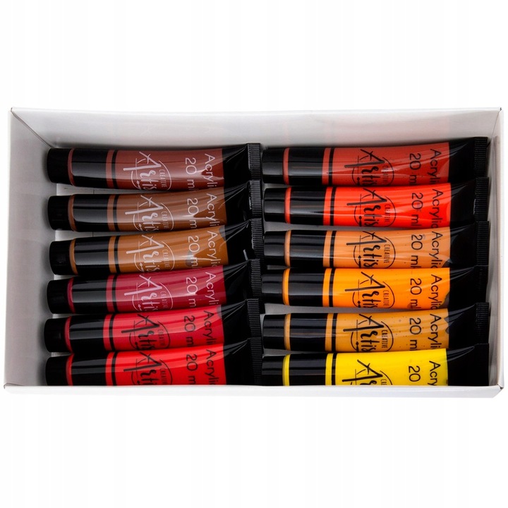 FARBY AKRYLOWE DUŻY ZESTAW FARB AKRYLOWYCH 36x20ml FARBA AKRYLOWA W TUBKACH