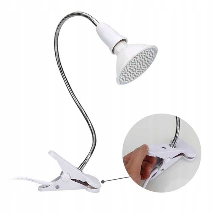 LAMPA Z ŻARÓWKA E27 DO WZROSTU UPRAWY ROŚLIN PANEL FULL SPECTRUM 20W 200LED