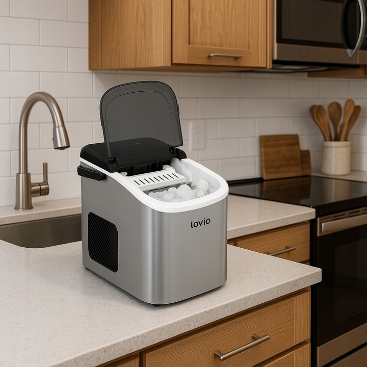 KOSTKARKA DO LODU LOVIO 10KG DOMOWA PRZENOŚNA CICHA EKSPRESOWY LÓD 24H