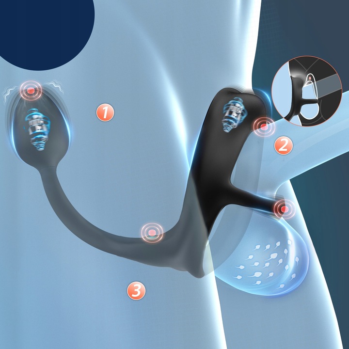 Męski masażer prostaty APP Pierścień wibrujący