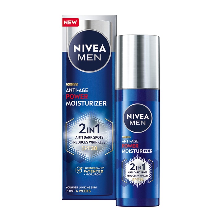 NIVEA MEN ANTI-AGE POWER Nawilżający krem do twarzy SPF 30, 50 ml